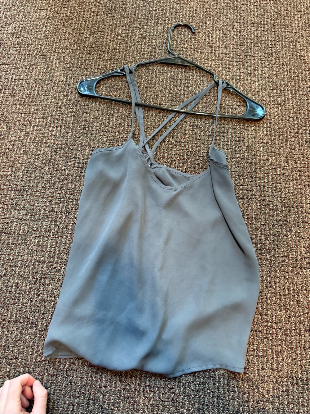 Hollister Grey Double-Strap V-Neck Camisole